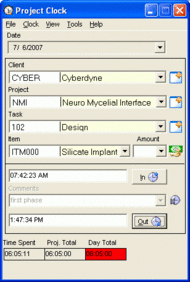 Project Clock Client/Server screenshot